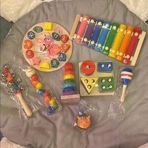 Colorful Wooden Kids Toy Set